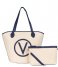 Valentino Bags  Covent Shopping Naturale/Blu (H79)