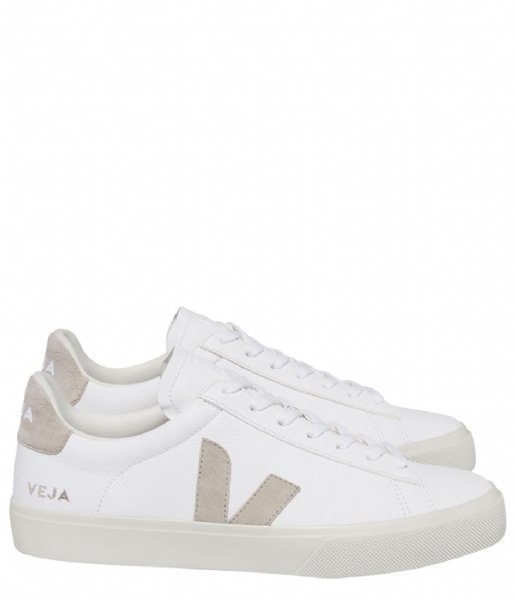 Veja  Campo Chromefree Leather Extra-White-Natural-Suede