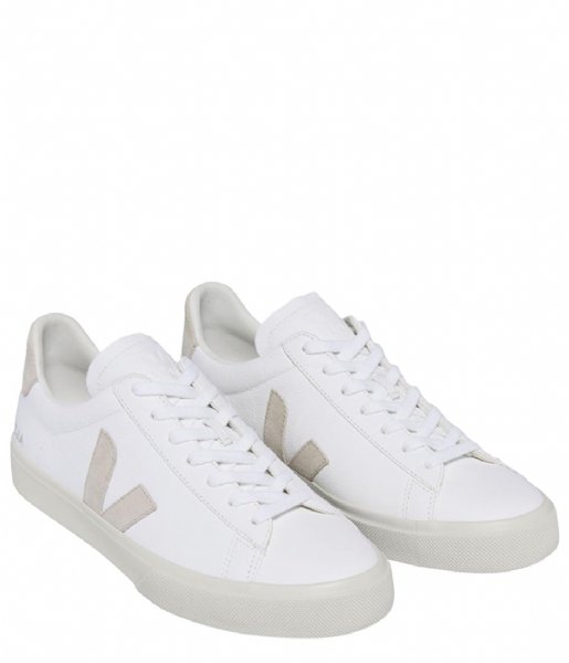 Veja  Campo Chromefree Leather Extra-White-Natural-Suede