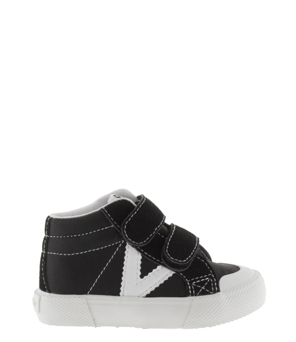 Victoria Sneaker Tribu Tiras Efecto Piel Negro 10 The Little