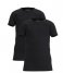 VinginoBoys T-Shirt Round Neck 2-Pack Deep Black
