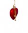 Vondels  Ornament Glass Opal Heart With Key Lock H6.5 cm Red