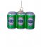 Vondels  Ornament Glass 6 Pack Beer H6 cm Green