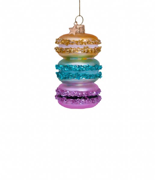 Vondels  Ornament Glass Macaron Tower H9.5 cm Multi Color