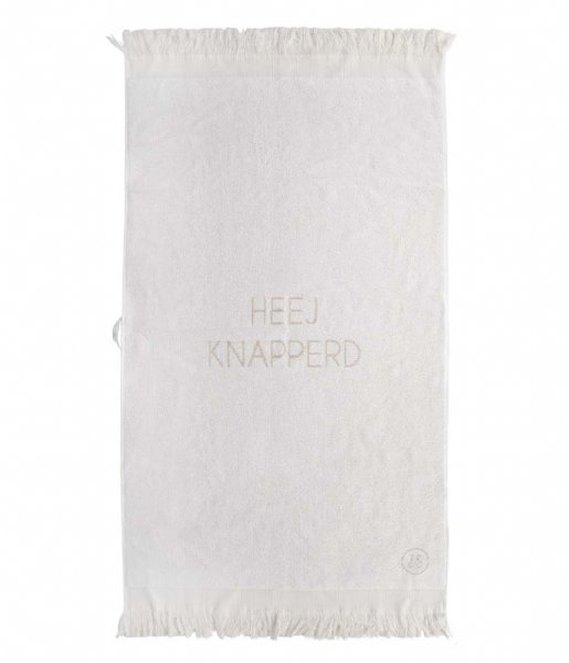 Zusss Ręcznik Badhanddoek Heej Knapperd 60X115cm Wit Zand (0515)