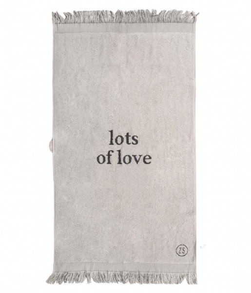 Zusss Ręcznik Badhanddoek Lots Of Love 60X115cm Antracietgrijs Zand (1002)
