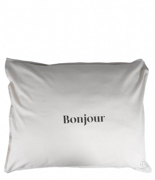 Zusss Poduszkę dekoracyjne Kussensloop Bonjour warm grijs