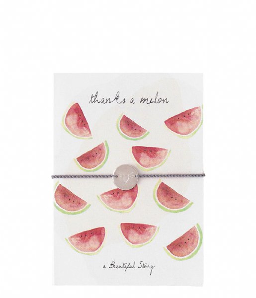 A Beautiful Story  Jewelry Postcard Watermelons zilver