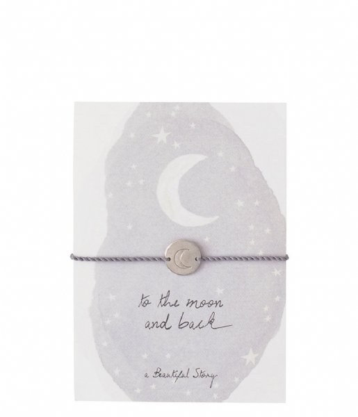 A Beautiful Story  Jewelry Postcard Moon zilver