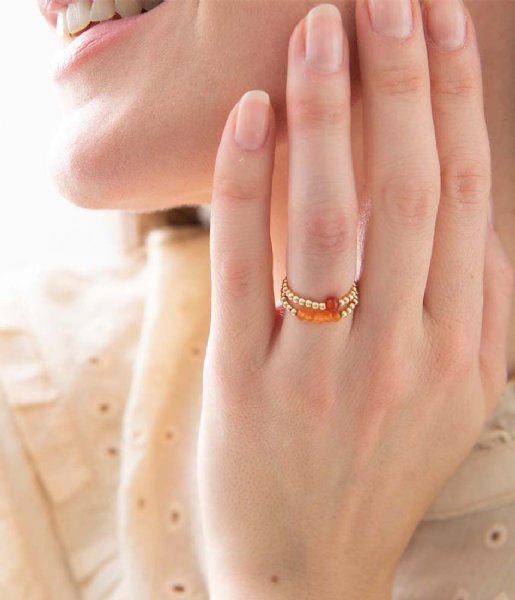 A Beautiful Story  Beauty Carnelian Gold Filled Ring S/M gold filled (BL23475)
