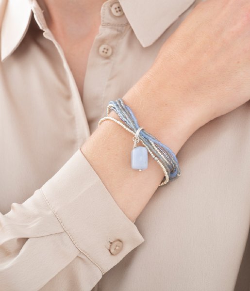A Beautiful Story Armband Nirmala Blue Lace Agate SC Bracelet Blue