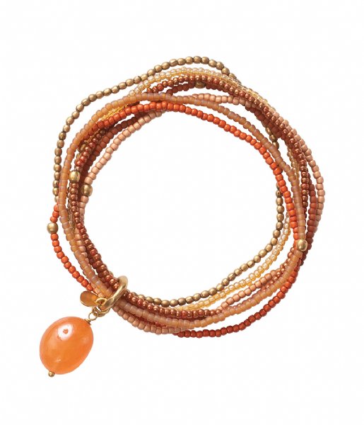 A Beautiful Story Armband Nirmala Carnelian GC Bracelet Brown A Beautiful Story Armband Nirmala Carnelian GC Bracelet Brown