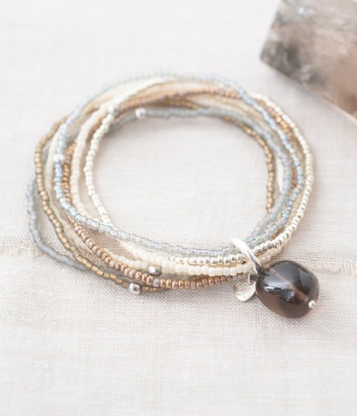 A Beautiful Story Armband Nirmala Smokey Quartz SC Bracelet Grey A Beautiful Story Armband Nirmala Smokey Quartz SC Bracelet Grey