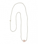 A Beautiful Story Kettingen Joy Rose Quartz Necklace Zilver a beautiful story kopen in de aanbieding