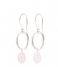 A Beautiful Story Oorbellen Graceful Rose Quartz Silver Plated Earrings silver plated (AW24134)