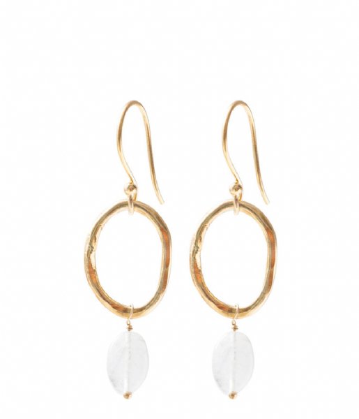 A Beautiful Story Oorbellen Graceful Moonstone Gold Plated Earrings gold plated (AW24234)