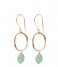 A Beautiful StoryGraceful Aventurine Gold Plated Earrings gold plated (AW25334)