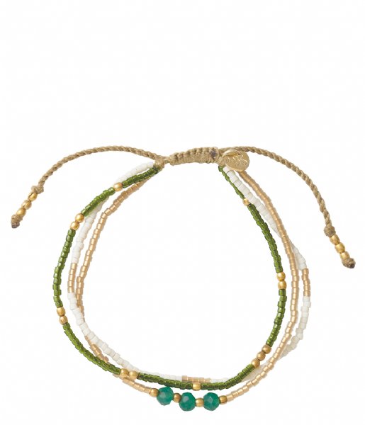 A Beautiful Story  Gentle Aventurine Gold plated green