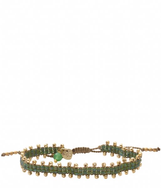 A Beautiful Story  Happiness Aventurine Gold plated green