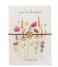 A Beautiful Story  Jewelry Postcard Flower Field Gold plated brown