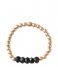 A Beautiful Story Ring Beauty Black Onyx Gold Ring M/L goud (BL24336) A Beautiful Story Ring Beauty Black Onyx Gold Ring M/L goud (BL24336)