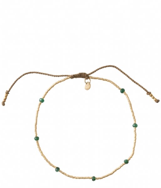 A Beautiful Story  Spring Aventurine Gold Anklet goud (BL25359)