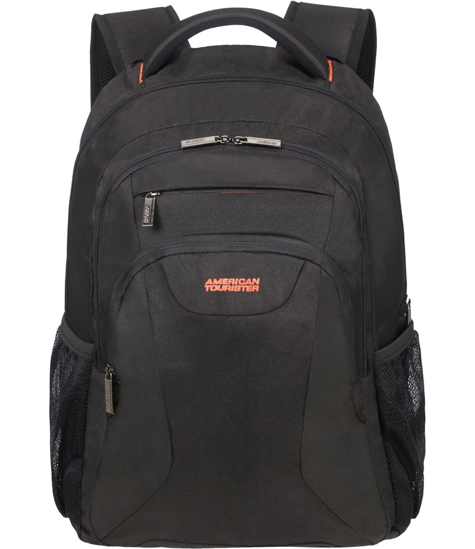 load amusement trial American Tourister School bag At Work Laptop Backpack 17.3 Inch  Black/Orange (1070) | The Little Green Bag