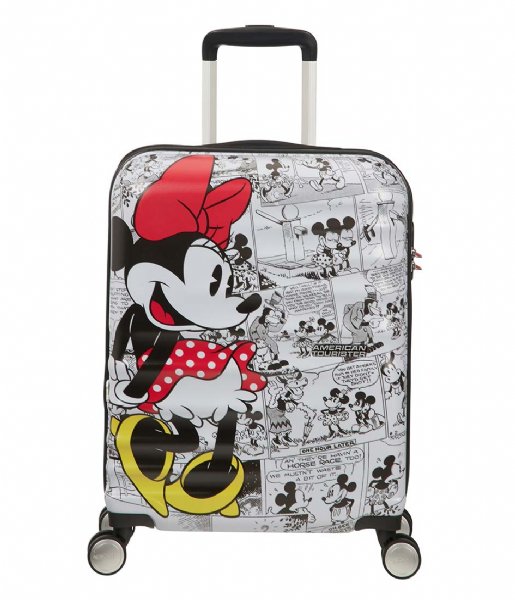 American Tourister Walizki na bagaż podręczny Wavebreaker Disney Spinner 55/20 Minnie Comics White (7484)