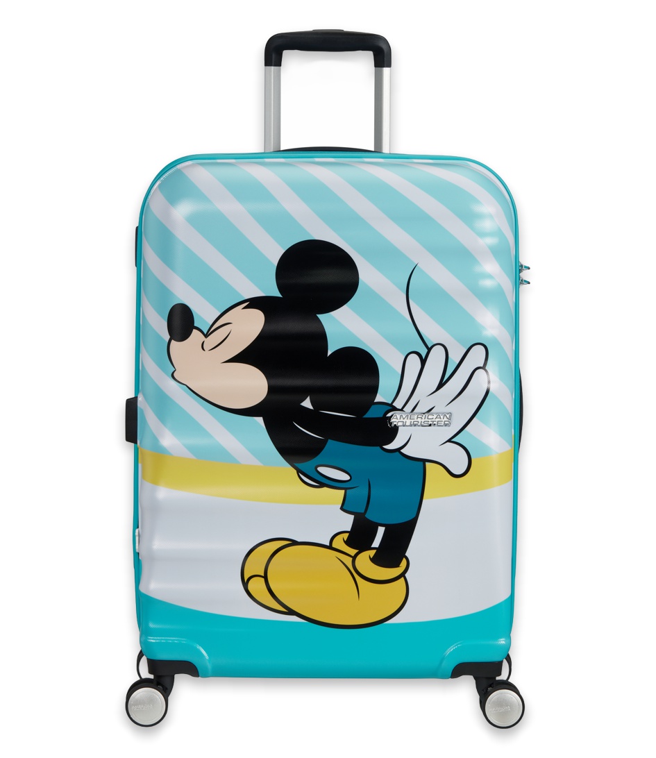 Tourister Suitcase Wavebreaker Disney Spinner 67/24 Blue Kiss | The Little Green Bag
