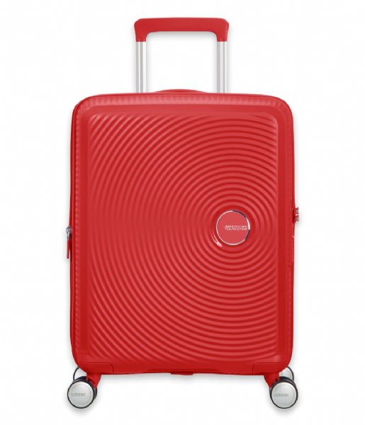 American Tourister Walizki na bagaż podręczny Soundbox Spinner 55/20 Expandable Coral Red (1226)