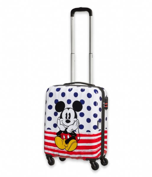 American Tourister Walizki na bagaż podręczny Disney Legends Spinner 55/20 Alfatwist 2.0 Mickey Blue Dots (9072)