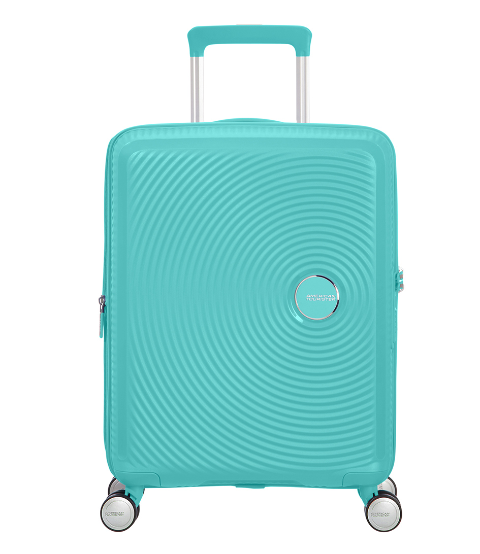 Tourister Suitcase Soundbox Spinner 55/20 Blue | The Little Green Bag