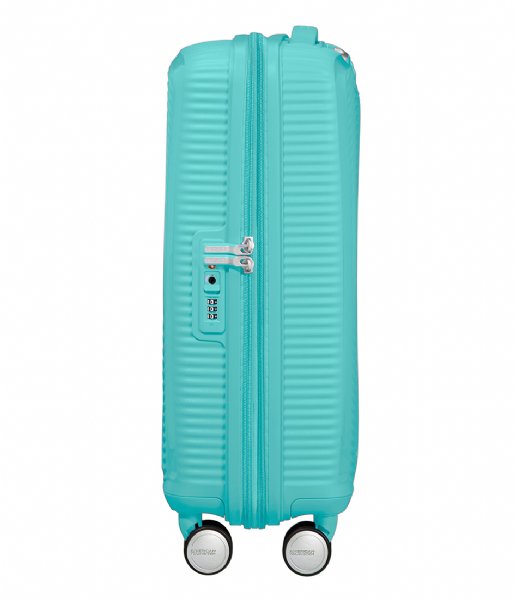 American Tourister Walizki na bagaż podręczny Soundbox Spinner 55/20 Expandable Poolside Blue (8864)