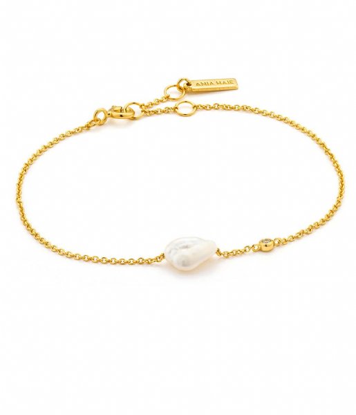 Ania Haie  925 Sterling Zilver Pearl of Wisdom Bracelet Gold colored