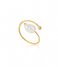 Ania Haie  AH R019-01G 925 Sterlin Zilver Pearl of Wisdom Rin Gold colored