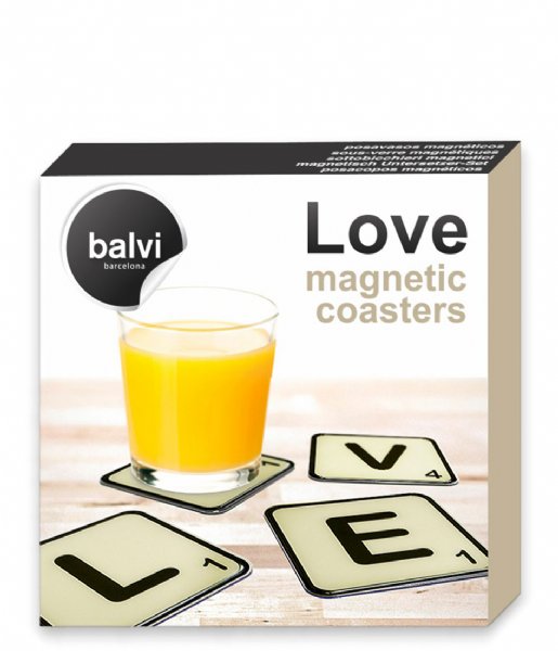 Balvi  Coasters Love 4x Off white