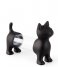 Balvi  T Pick Holder and Salt Pepper Shaker Cat Black