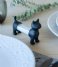 Balvi  T Pick Holder and Salt Pepper Shaker Cat Black