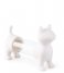 Balvi  T Pick Holder and Salt Pepper Shaker Cat White
