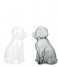 Balvi  Salt and Pepper Set Sphinx Dogs Transparant/Gray