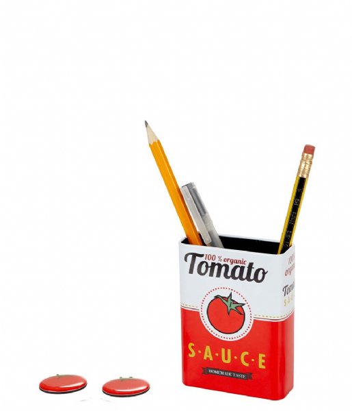 Balvi  Magnetic Pen Holder Tomato Sauce White Red