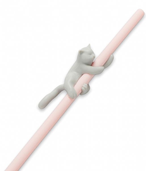 Balvi  Reusable Straw Set Climber Cat Pink