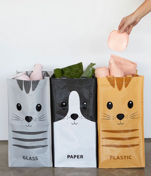 Balvi  Recycling Bag Set Meow 3x Multi
