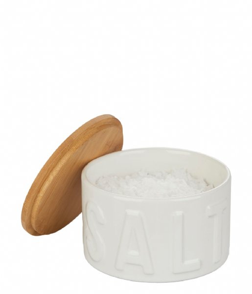 Balvi  Salt Cellar Salt XL Bamboo Ceramic White