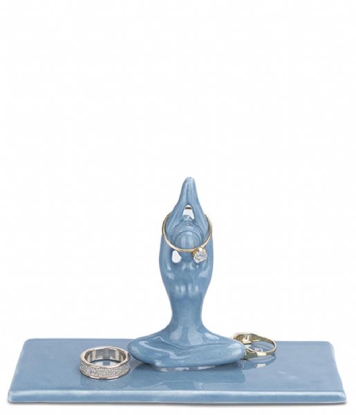 Balvi  Ring Holder Asana Porcelain Blue