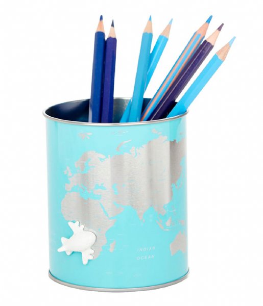 Balvi  Pen Holder Globe Turquoise