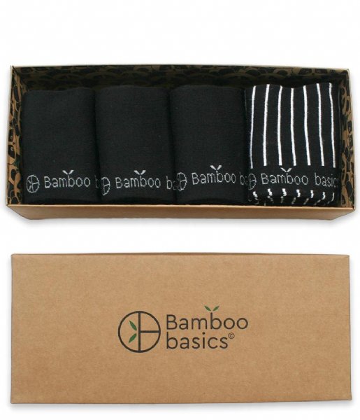 Bamboo Basics  Beau Anklet Socks Giftpack 4P Black (002)