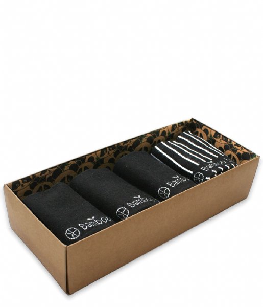 Bamboo Basics  Beau Anklet Socks Giftpack 4P Black (002)