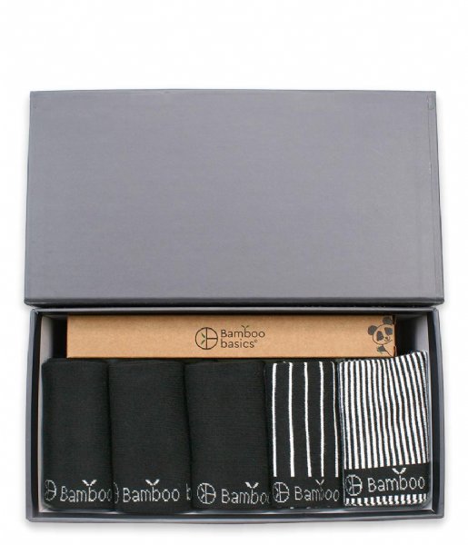 Bamboo Basics  Beau Anklet Socks Giftpack 5P Black (002)
