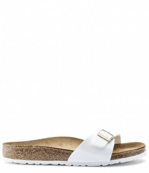 Birkenstock Slippers Madrid BF Lack LS Narrow Patent White Birkenstock Slippers Madrid BF Lack LS Narrow Patent White